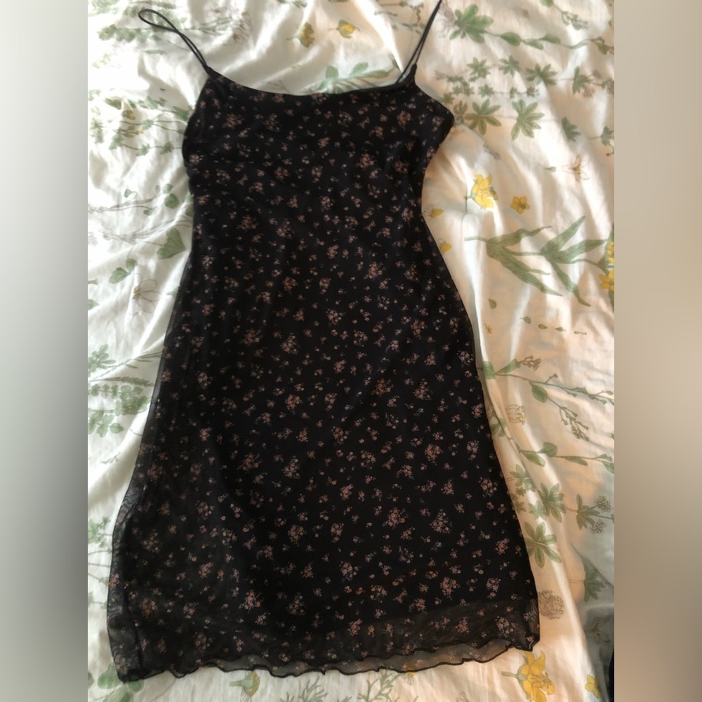 black floral dress